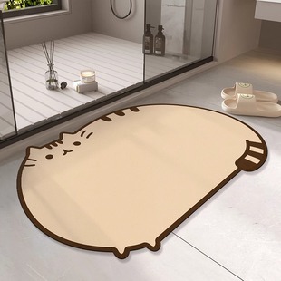 浴室地垫卡通可爱卫生间门口吸水垫家用柔软型防滑耐脏速干脚垫子