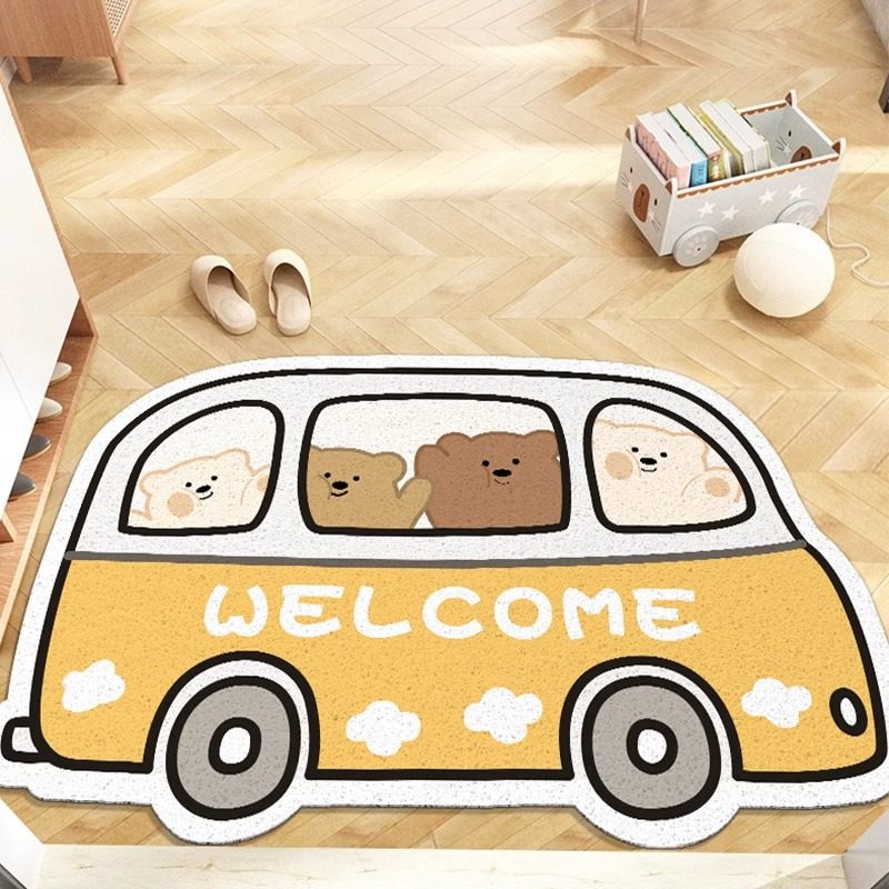 2025入户门小汽车丝圈地垫进门防滑防尘耐脏可裁剪可定制进门脚垫,居家布艺,入户地垫,淘宝优惠券,粉丝福利购,淘宝优惠卷