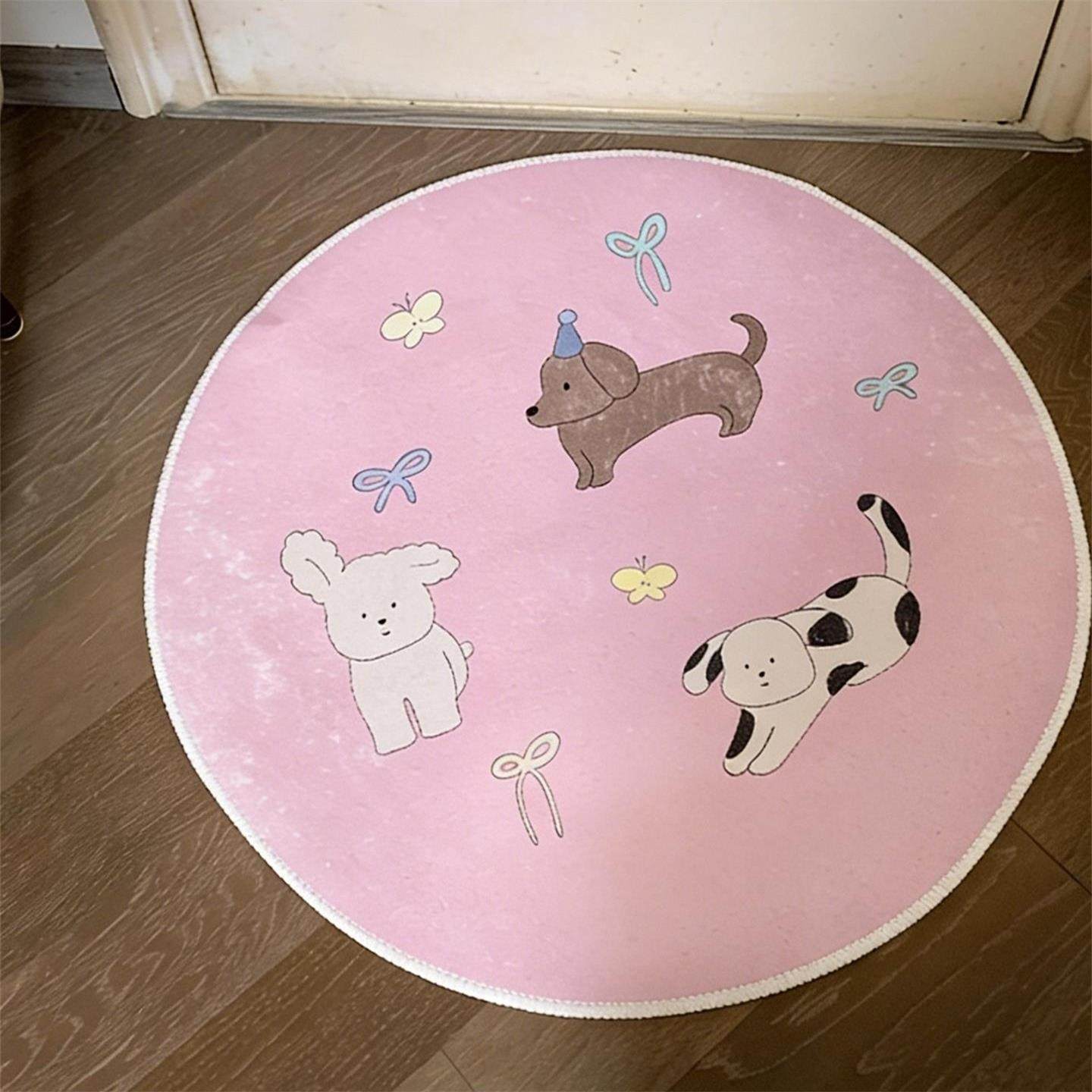 圆形地毯仿羊绒奶油风沙发卧室床边地垫化妆桌椅脚垫加厚柔软地垫,居家布艺,地毯,淘宝优惠券,粉丝福利购,淘宝优惠卷