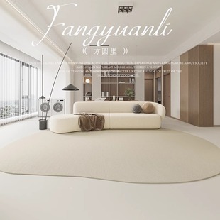 2025新款地毯轻奢高级感客厅茶几毯不规则法式纯色极简家用地垫