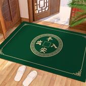 新中式 入户门地垫招财大门口进门可定制脚垫绿色家用玄关耐脏地毯