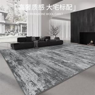 轻奢高级感客厅地毯别墅沙发茶几毯灰色现代极简可定制防水地毯