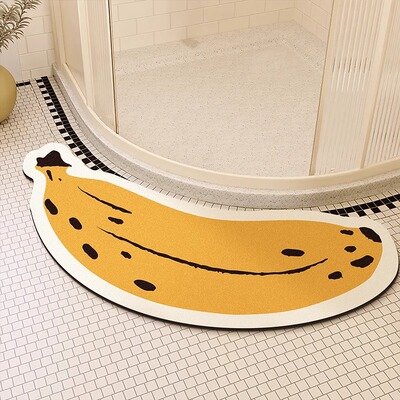 2026新款香蕉ins风吸水弧形脚垫