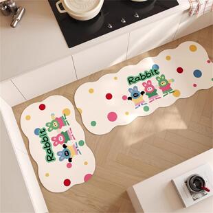 厨房专用地垫卡通可爱家用吸水速干防滑脚垫2025新款可定制地毯