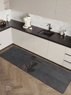 厨房硅藻泥地垫防滑防油防水防脏可擦免清洗脚垫吸水专业1型地毯