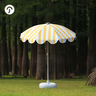 尊驰 条纹遮阳伞户外遮阳花园庭院大雨伞商用定制广告 设计师款