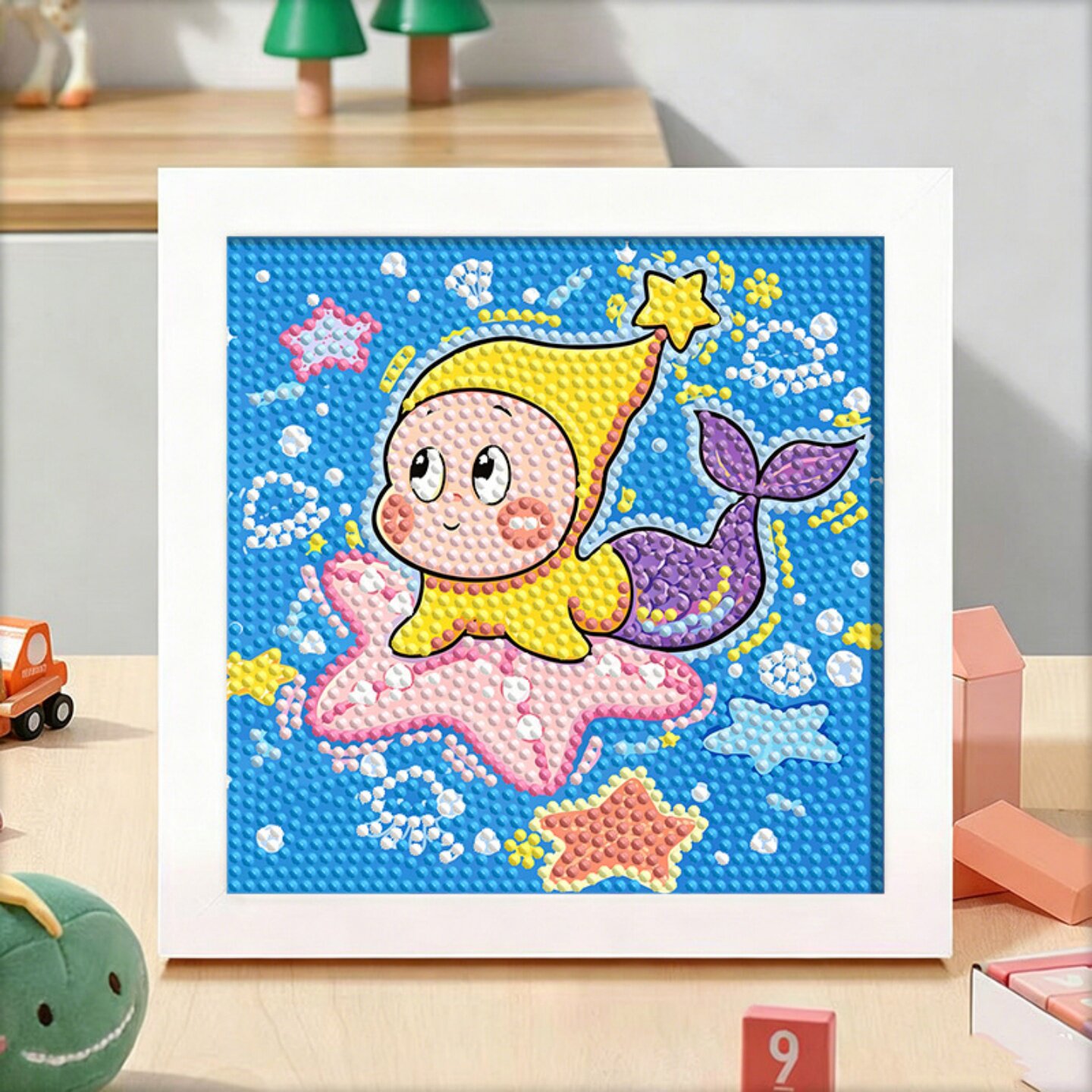 钻石画diy儿童手工钻石贴画小学生玩具星星人女孩卡通砖石礼物