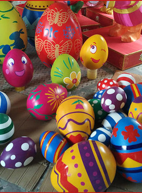 雕塑庆典玻璃钢大型复活节彩蛋