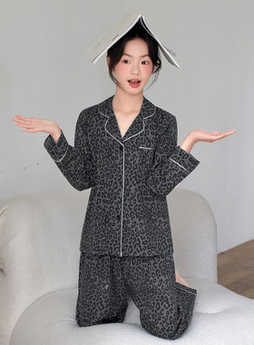 法国Anseola女童睡衣春装莫代尔长袖长裤2026新款大儿童家居服春