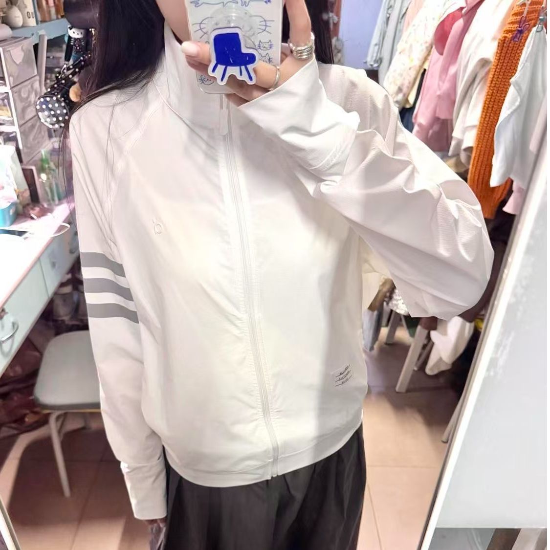 期待夏天!!【条杆插肩】美式高级感立领防晒衣夏季显白修身外套女