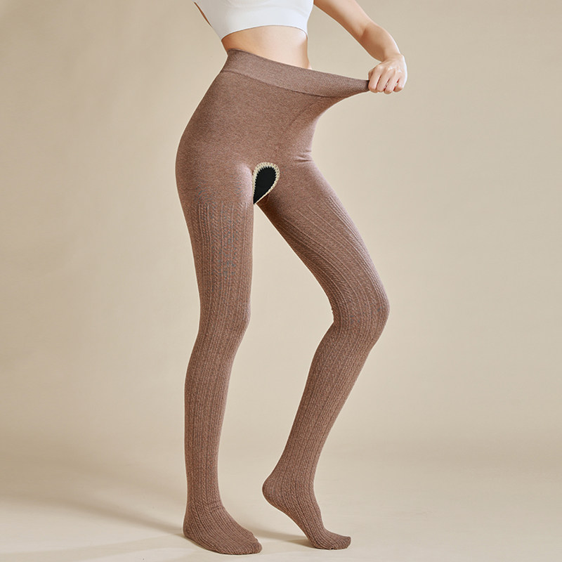 麻花条纹加绒开档打底袜女春秋季中厚薄绒性感免脱棉质开裆连裤袜,女士内衣/男士内衣/家居服,连裤袜/打底袜,淘宝优惠券,粉丝福利购,淘宝优惠卷