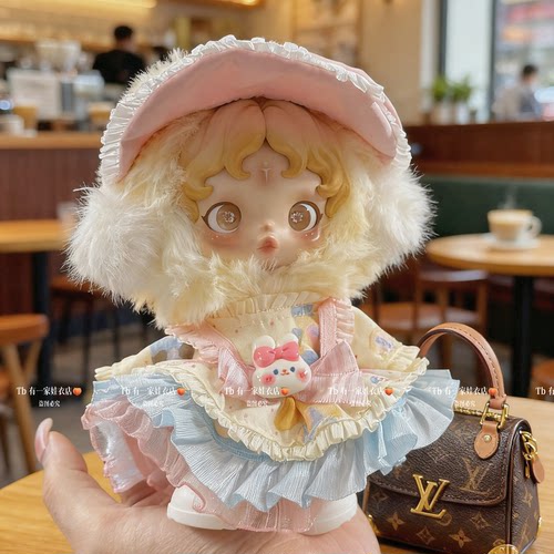 适用于泡泡玛特SKULLPANDA搪胶毛绒公仔娃衣服光织园SP搪胶娃衣