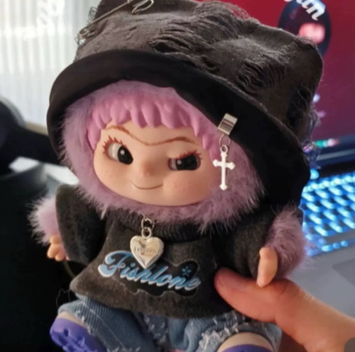 wakuku娃衣20cm哇库库衣服毛毛潮趣派对毛绒套装盲盒玩偶帽子服饰