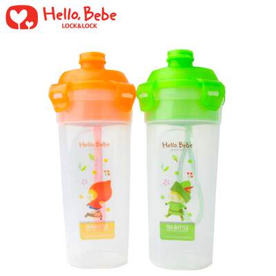 韩国乐扣乐扣hello bebe过滤网茶杯防漏水杯690ml学生卡通随手杯