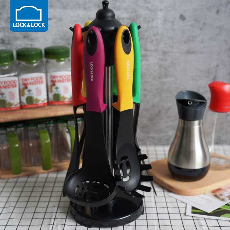 乐扣乐扣锅铲耐高温尼龙铲子炒菜汤匙汤勺家用厨具七件套炊具炒勺