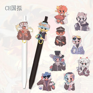 ch五常按动卡扣0.5中性笔countryhumans国拟瓷英法学生考试刷题笔