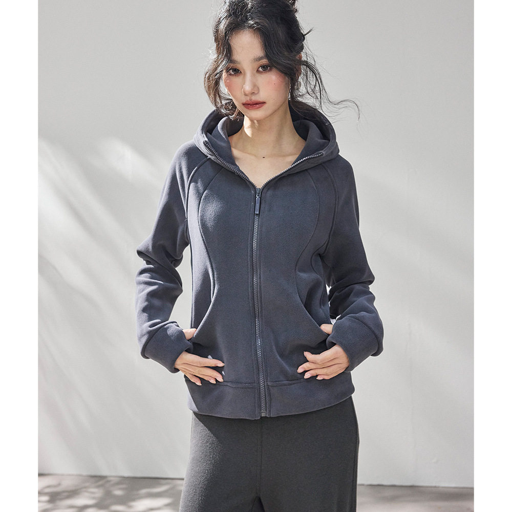 2026新百搭款运动风lulu系连帽拉链开衫加绒外套休闲长袖卫衣女,女装/女士精品,卫衣/绒衫,淘宝优惠券,粉丝福利购,淘宝优惠卷