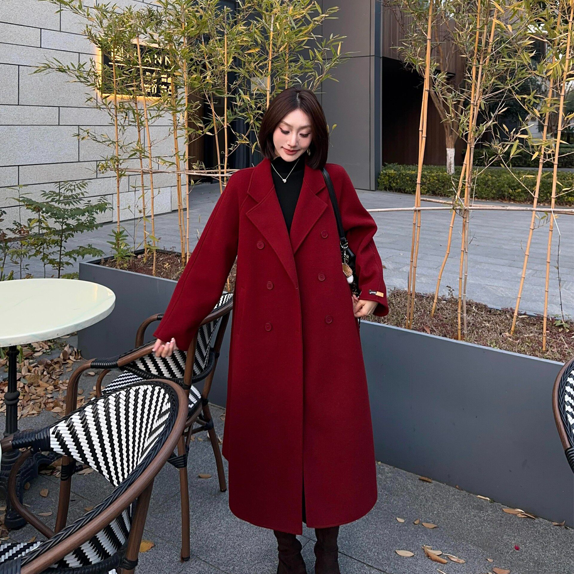 反季清仓捡漏,现货,2026新款双面绒大衣女中长款厚款羊毛外套