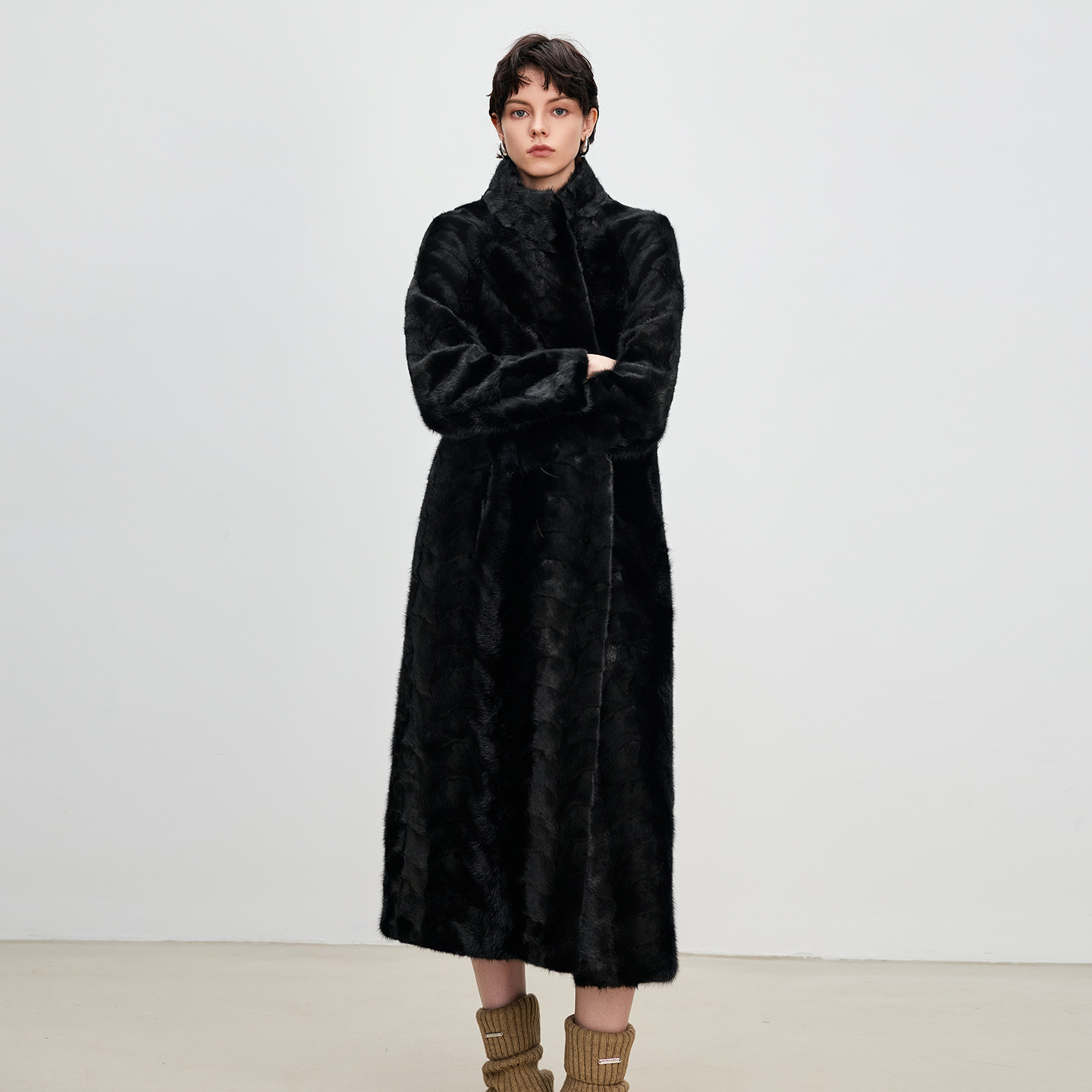 2025款轻奢貂皮大衣中老年长款