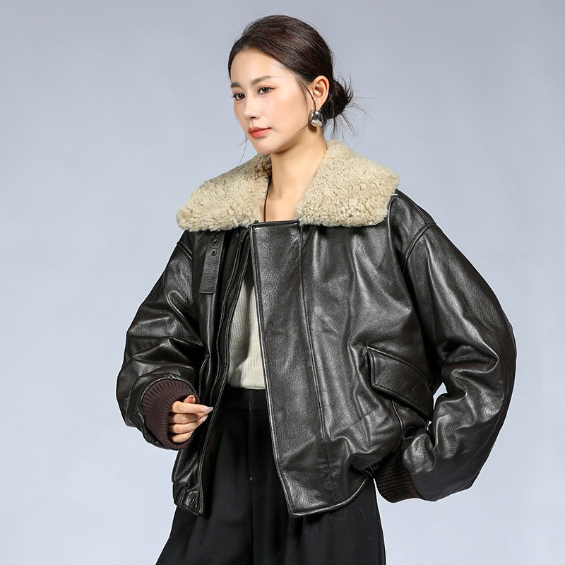 真皮皮衣女2025春秋新款