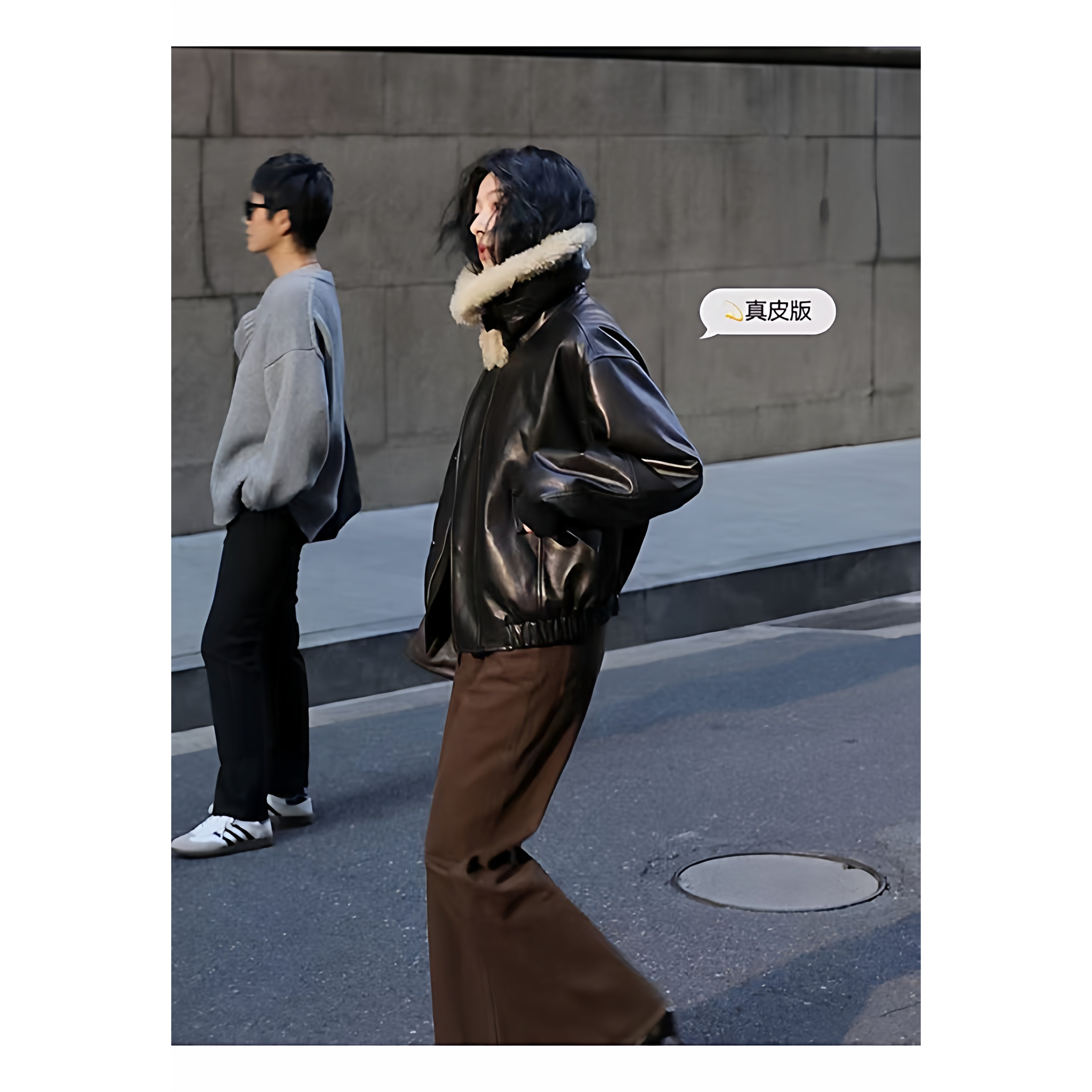 秋冬绵羊皮夹棉短款保暖皮衣女