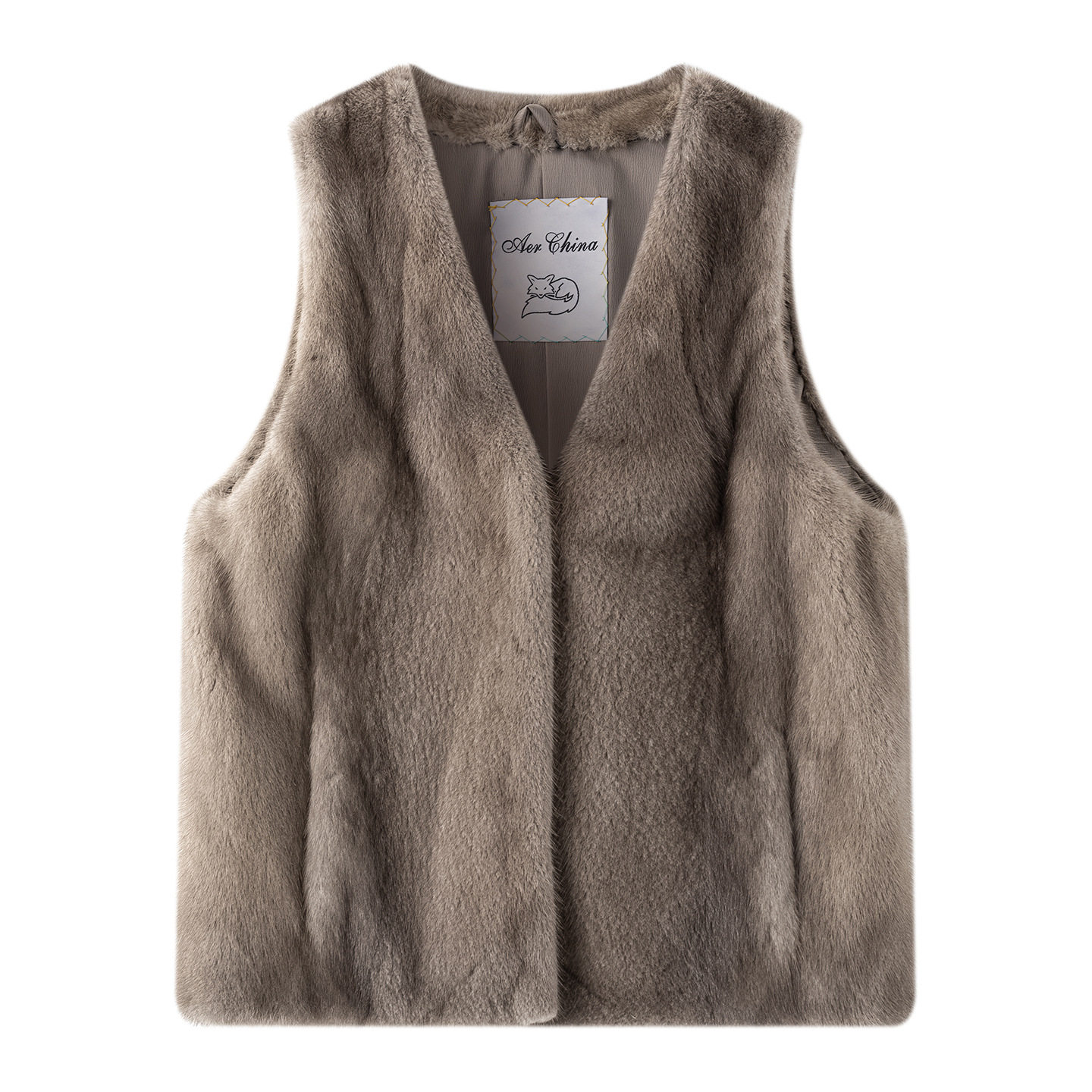 2026海宁秋冬新款百搭水貂马甲进口整貂貂皮大衣女小个子年轻