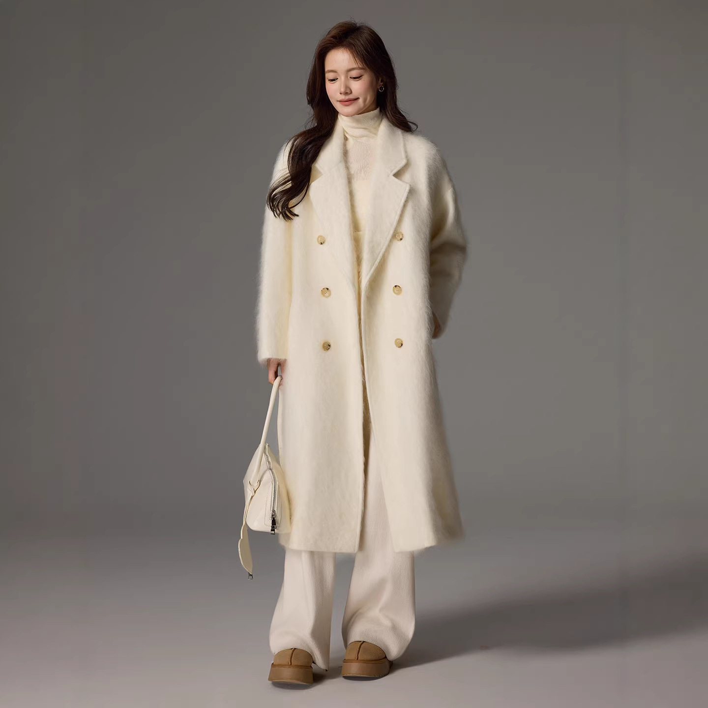 羊绒加衬大衣加厚拉绒羊绒大衣女超好看气质长款毛呢外套新款秋冬,女装/女士精品,羊绒衫,淘宝优惠券,粉丝福利购,淘宝优惠卷