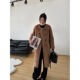 圆领羊剪绒大衣皮毛一体羊羔毛皮草外套女双排扣简约长款 2026冬新