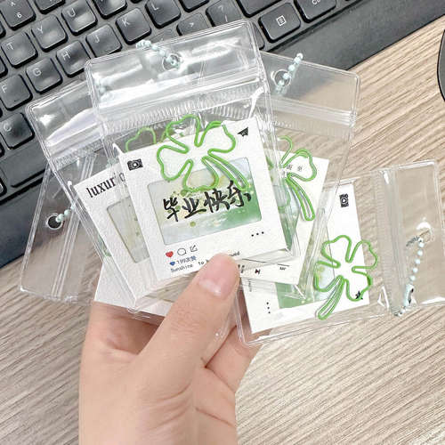 毕业礼物手工diy四叶草反转底片挂件手写祝福语贺卡送全班同学