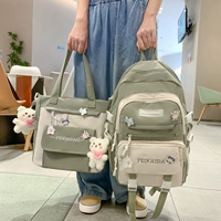 Зеленый милый комплект, подвеска, значок, с медвежатами