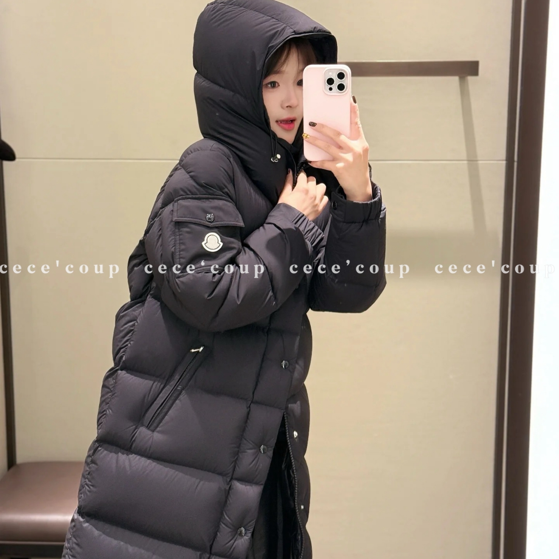 25FW经典90鹅绒长款连帽羽绒服