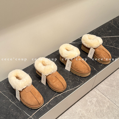 25FW皮毛一体厚底短筒雪地靴女