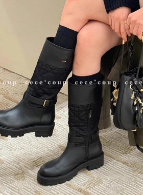 cece coup 敲上镜 ！09/23 新品 25FW 厚底褶皱骑士靴 高筒长靴女