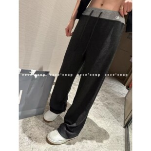 coup 25ss字母印花高腰抽绳休闲裤 自然慵懒感 26新品 cece