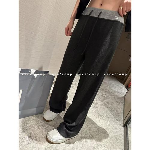 cece coup 自然慵懒感！ 09/26新品 25ss字母印花高腰抽绳休闲裤