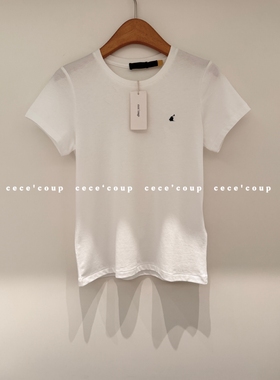cece coup 神仙小T ！ 04/01 新品 25ss 刺绣圆领宽松T恤 短袖女