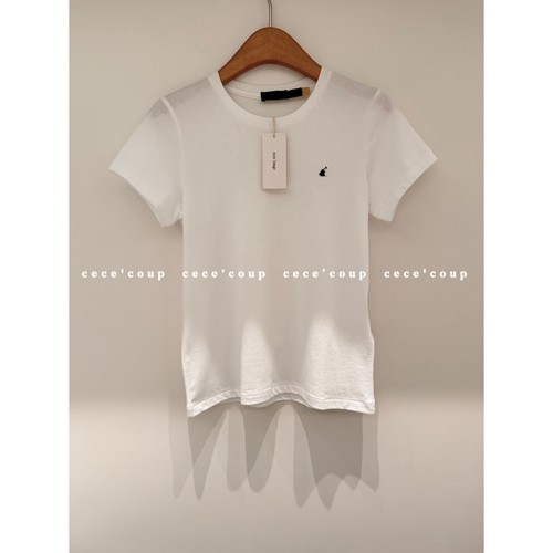 25ss刺绣圆领宽松T恤短袖女