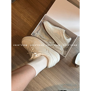 休闲鞋 coup 女 拼色系带小白鞋 心心念念 25ss cece 新品