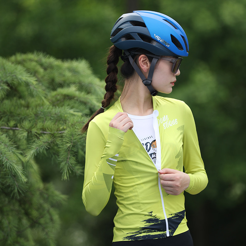 骑行服牛奶丝骑行服春秋夏季公路车自行车服男女长短袖速干透气