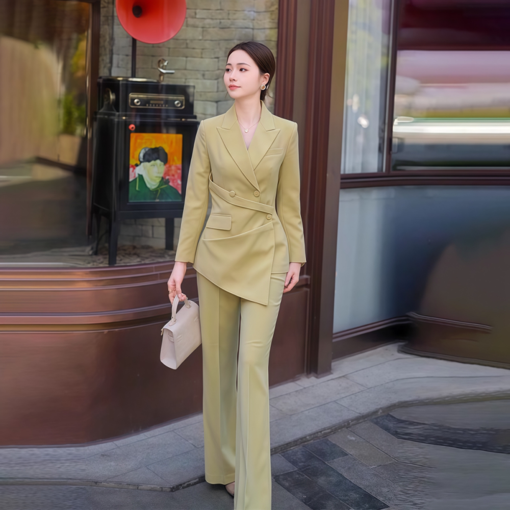 2026年春季简约优雅风西装套装女春季收腰OL职业装高级感气质通勤