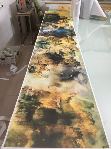 张大千庐山复制酒店高清微喷书画