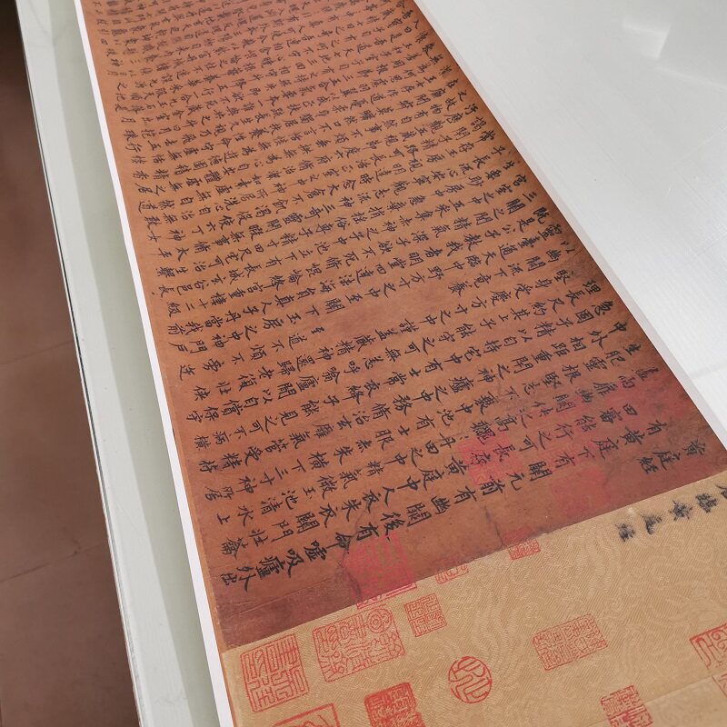 唐人摹小楷黄庭经复古书法名家字画真迹高清微喷复制手卷装裱装饰
