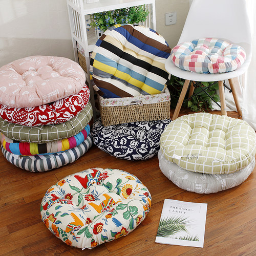 纯棉老粗布加厚坐垫汽车飘窗椅子