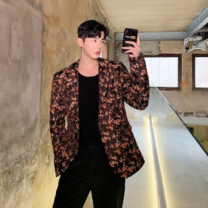 秋季锦缎雕花复古百搭时髦气质西服外套A261-3007-P135图片