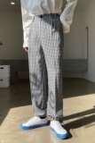 春夏潮流气质格纹休闲百搭长裤松紧拉扣调节垂感高级面料3853-P65，男装休闲裤，电商A246