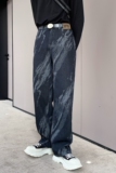 设计感肌理纹潮流直筒男牛仔裤潮流韩版休闲阔腿牛仔长裤ZK03P75，男装牛仔裤，电商A246