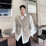 简约冷淡风潮流百搭男马甲气质设计纯色外搭坎肩2480P85，男装背心/马甲，电商A246