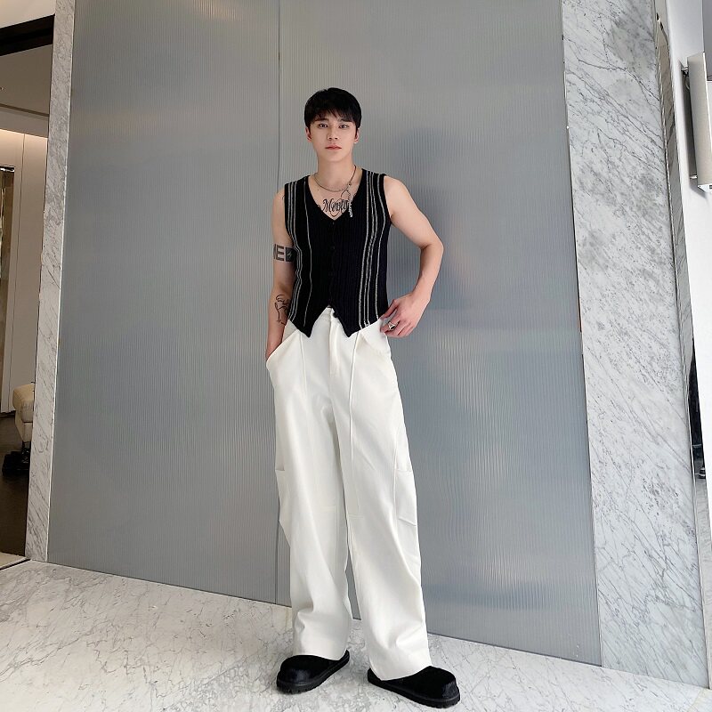 春夏新款开衫针织背心简约韩版百搭休闲男女潮流坎肩MY62P70,男装背心/马甲,电商A246