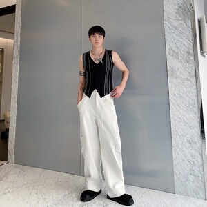 春夏新款开衫针织背心简约韩版百搭休闲男女潮流坎肩MY62P70图片