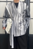 冬季潮流新中式毛呢外套复古斜襟刺绣男女禅意风上衣3536P145，女装短外套，电商A246